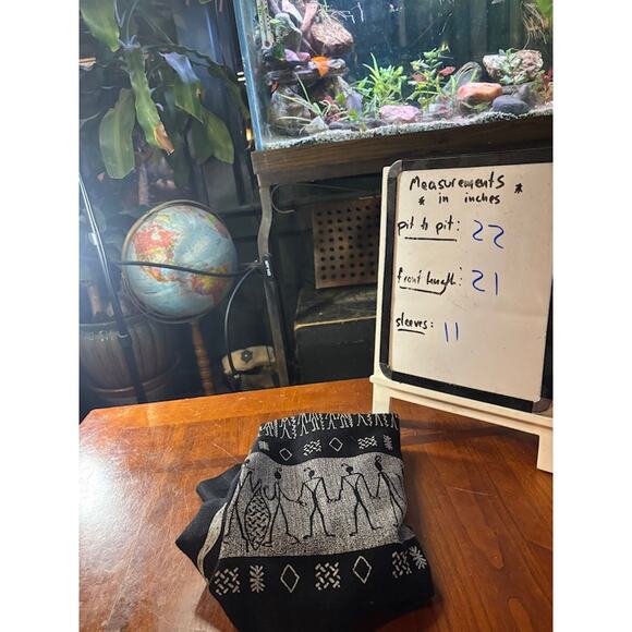 VTG R & M Richards Vintage shirt short sleeve black white open front blouse - Picture 7 of 7